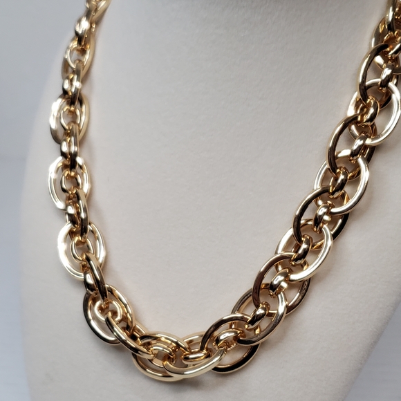 Authentic Louis Vuitton Gold Padlock with Unbranded Punky Gold Plated Chain - Picture 7 of 13